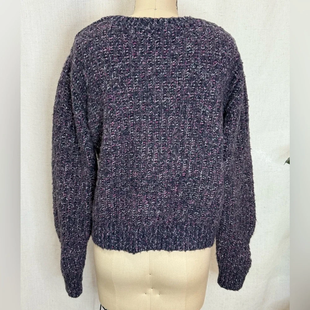 Banana Republic Chunky Knit Sweater Purple Multi | Size XL| Cozy Soft Pullover